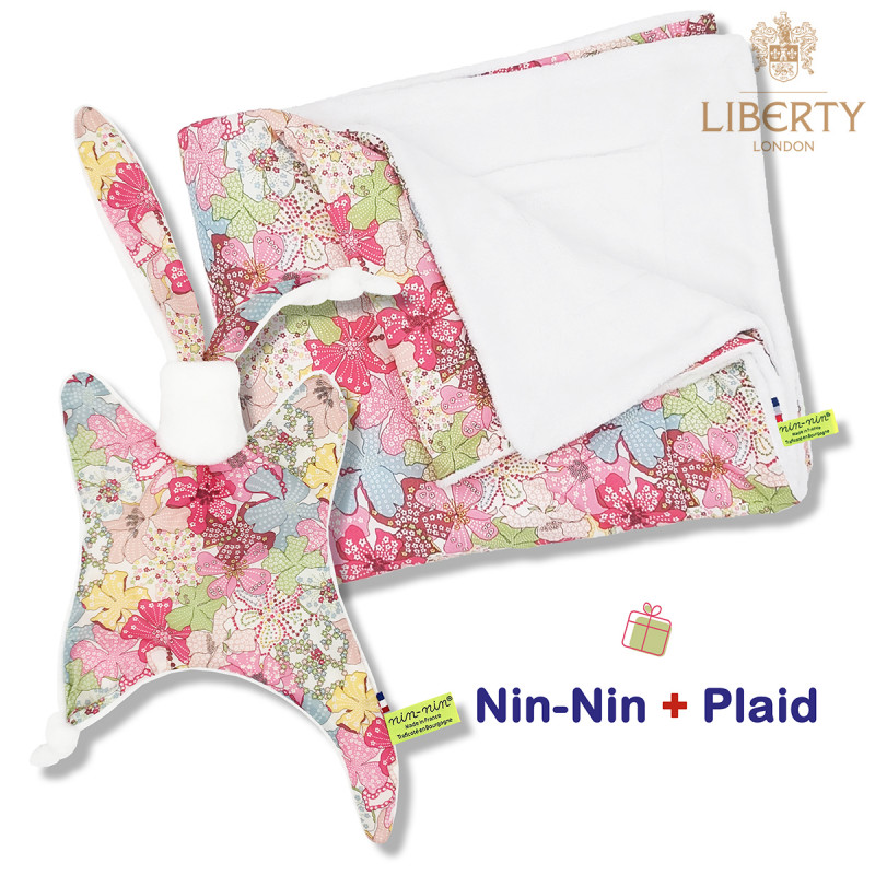 Coffret de naissance doudou et plaid Margaret. Original et fabriqué en France. Doudou Nin-Nin Coffret de naissance doudou et plaid Margaret. Original et fabriqué en France. Doudou Nin-Nin