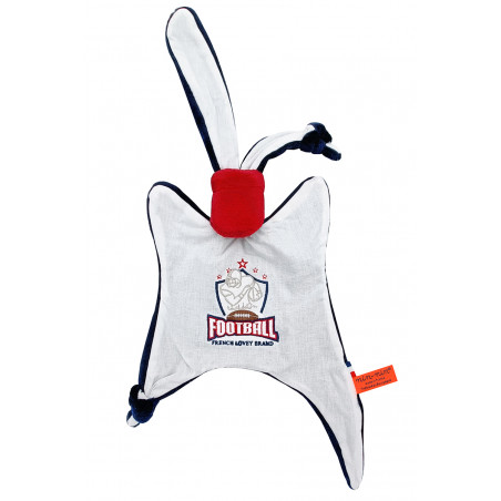 Doudou Football Américain. Cadeau de naissance personnalisé et made in France. Doudou Nin-Nin