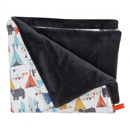 Plaid Le Tipi personnalisable pour bébé. Couverture fabriquée en France.