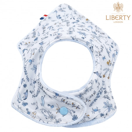 Pression bavoir bandana personnalisable "Blue Barn". Made in France. Nin-Nin