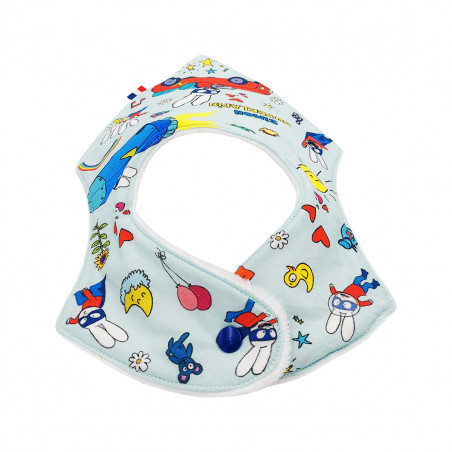 Pression bavoir bandana personnalisable Le Petit Prince. Made in France. Nin-Nin