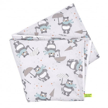 Couverture Le Teddy Bear personnalisable pour bébé. Couverture fabriquée en France.