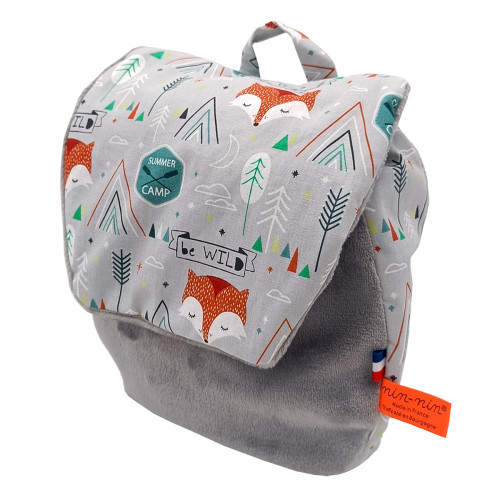 Sac à dos Fox pour bébé ou pour enfant personnalisable. Idéale pour la crêche ou la maternelle. Fabrication Française