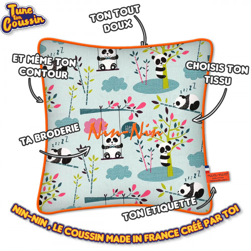 Coussin personnalisable de A à Z. Fabrication Française