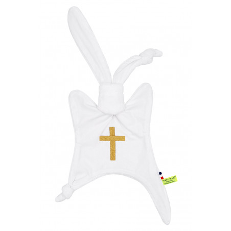 Doudou Le Christianisme. Cadeau de naissance personnalisé et made in France. Doudou Nin-Nin