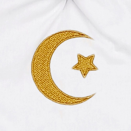 Tissu doudou L'Islam. Cadeau de naissance personnalisé et made in France. Doudou Nin-Nin