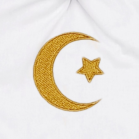 Tissu doudou L'Islam. Cadeau de naissance personnalisé et made in France. Doudou Nin-Nin
