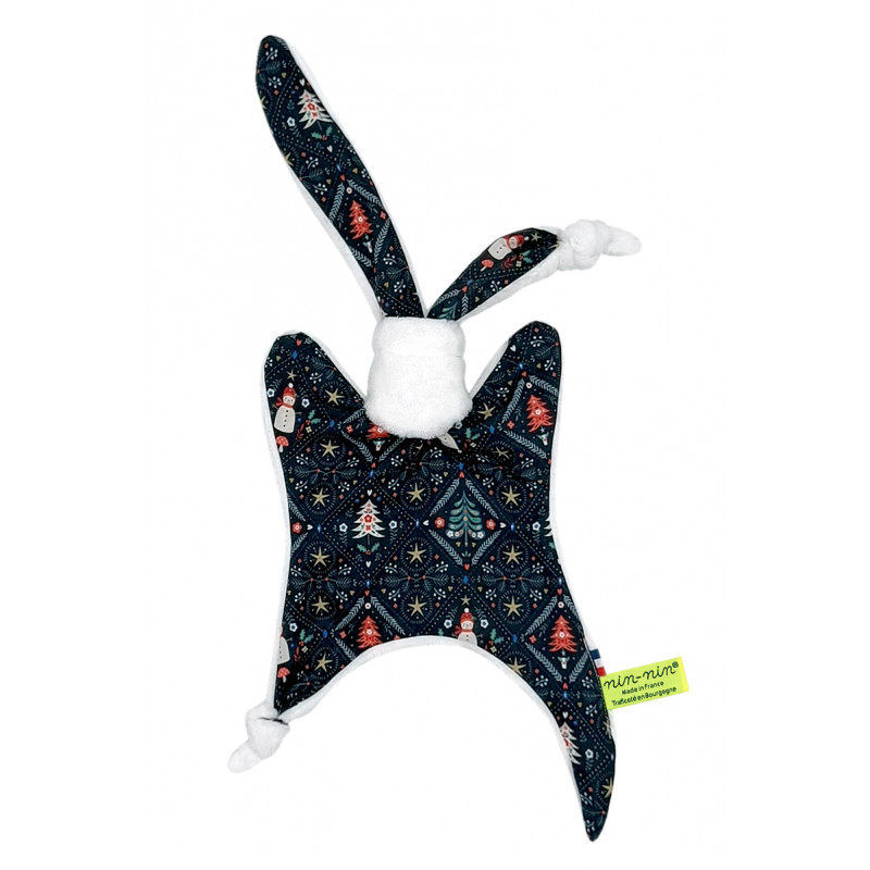 Doudou Hauskaa Joulua. Cadeau de Noël personnalisé et made in France. Doudou Nin-Nin Doudou Hauskaa Joulua. Cadeau de Noël personnalisé et made in France. Doudou Nin-Nin