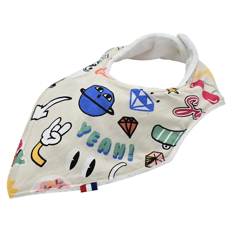Bavoir bandana personnalisable. Made in France. Nin-Nin Bavoir bandana personnalisable. Made in France. Nin-Nin