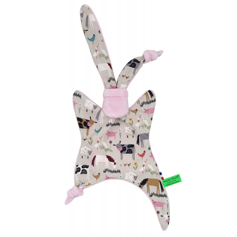Doudou Le Farmer. Cadeau de naissance personnalisé et made in France. Doudou Nin-Nin Doudou Le Farmer. Cadeau de naissance personnalisé et made in France. Doudou Nin-Nin