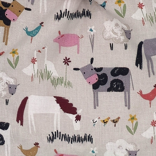 Tissu doudou Le Farmer. Cadeau de naissance personnalisé et made in France. Doudou Nin-Nin