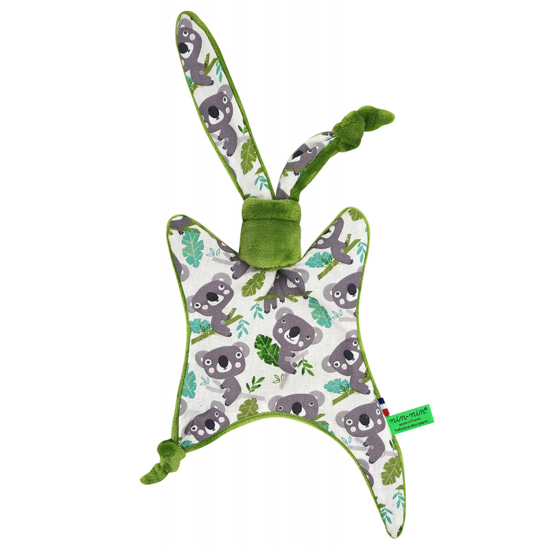 Doudou Le Koala. Cadeau de naissance personnalisable et made in France. Marque Nin-Nin Doudou Le Koala. Cadeau de naissance personnalisable et made in France. Marque Nin-Nin