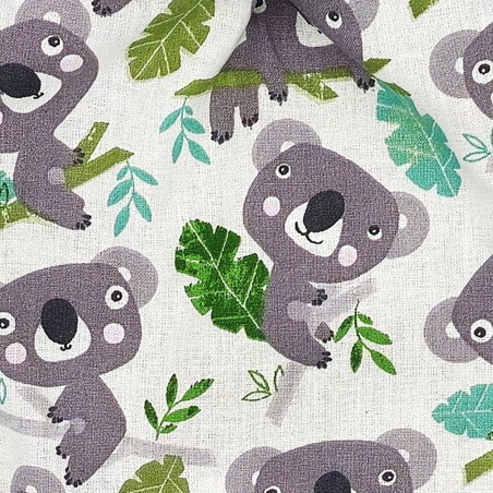 Tissu doudou Le Koala. Cadeau de naissance personnalisable et made in France. Marque Nin-Nin