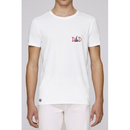 T-SHIRT HOMME "DAD" BLANC