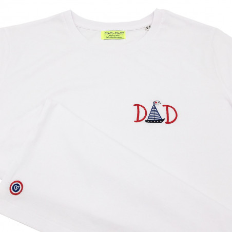 T-SHIRT POUR PAPA "DAD" BLANC