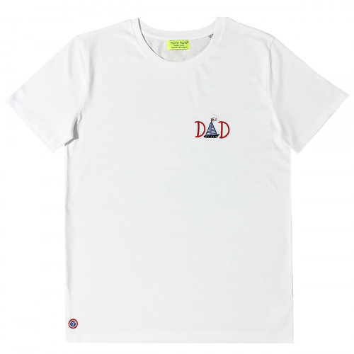 T-SHIRT HOMME "DAD" BLANC MADE IN FRANCE