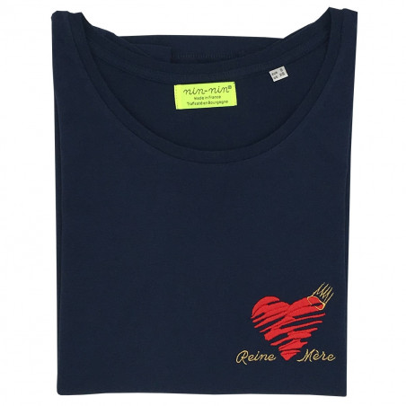 T-SHIRT MAMAN "REINE MERE" NAVY