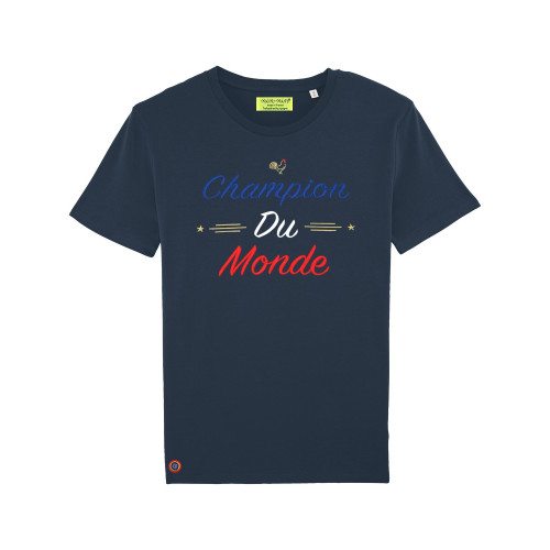 T-SHIRT HOMME CHAMPION DU MONDE NAVY