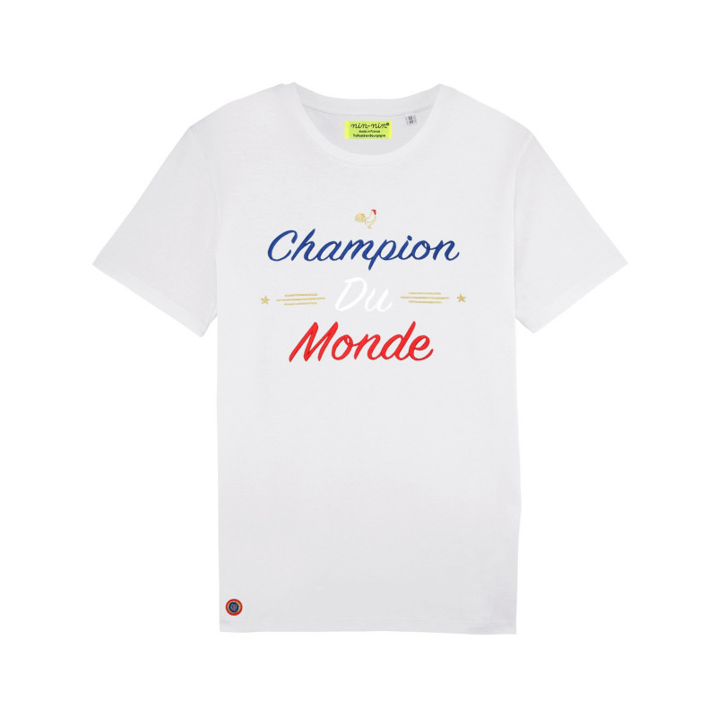 White Champion Du Monde Man's T-shirt White Champion Du Monde Man's T-shirt