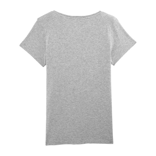 T-SHIRT FEMME "CHAMPION DU MONDE" GRIS VUE DE DOS