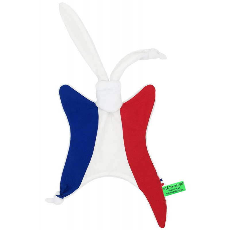 DOUDOU BLEU BLANC ROUGE LE TRICOLORE MADE IN FRANCE