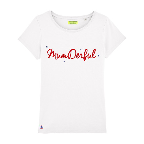 T-SHIRT FEMME "MUMDERFUL" BLANC