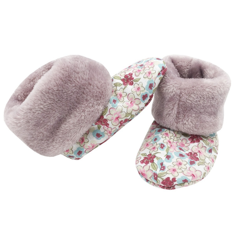 Chaussons hauts botton Liberty Parme - Cadeau de Naissance Made in France bébé Chaussons hauts botton Liberty Parme - Cadeau de Naissance Made in France bébé