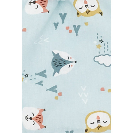 Tissu doudou Le Dakota. Cadeau de naissance original et made in France
