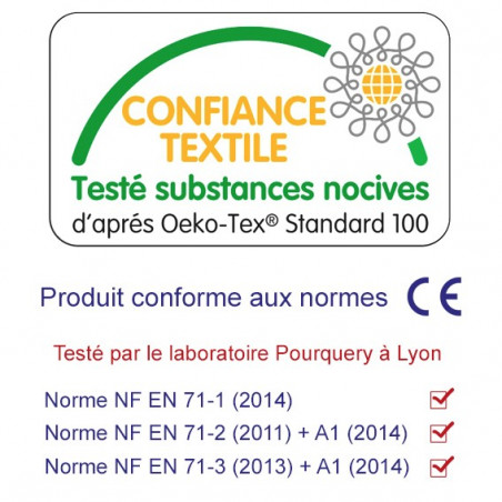 Label Oeko-Tex Doudou made in France