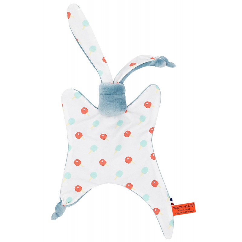 Doudou personnalisable Le Ping-Pong. Cadeau de naissance original et made in France Doudou personnalisable Le Ping-Pong. Cadeau de naissance original et made in France