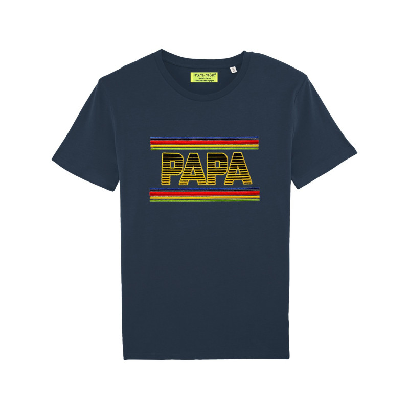 Original navy 'PAPA' man's shirt. Made in France Original navy 'PAPA' man's shirt. Made in France