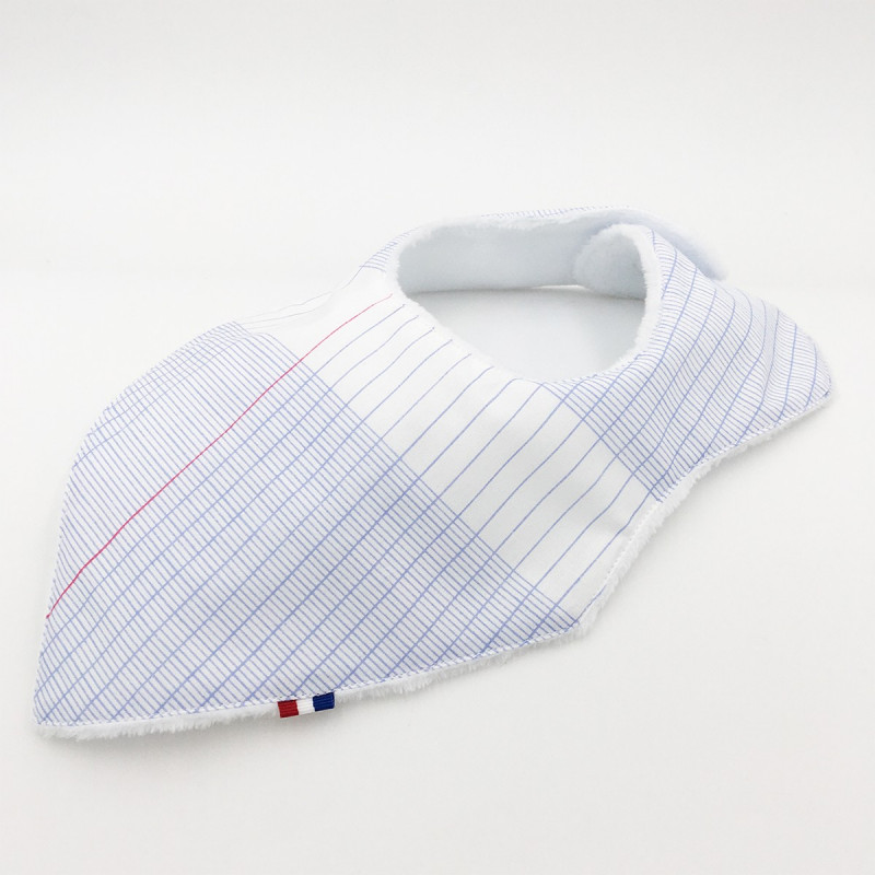 Bavoir bandana personnalisable l'intello. Fabrication Française Bavoir bandana personnalisable l'intello. Fabrication Française