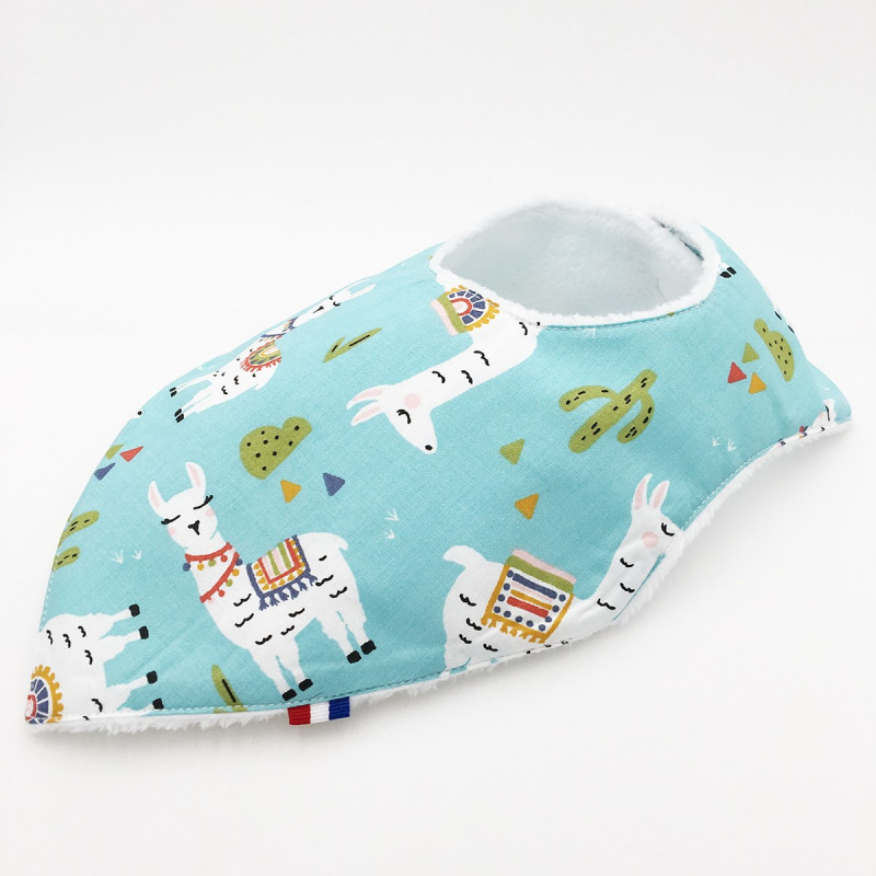 Bavoir bandana personnalisable Le Lama. Made in France Bavoir bandana personnalisable Le Lama. Made in France