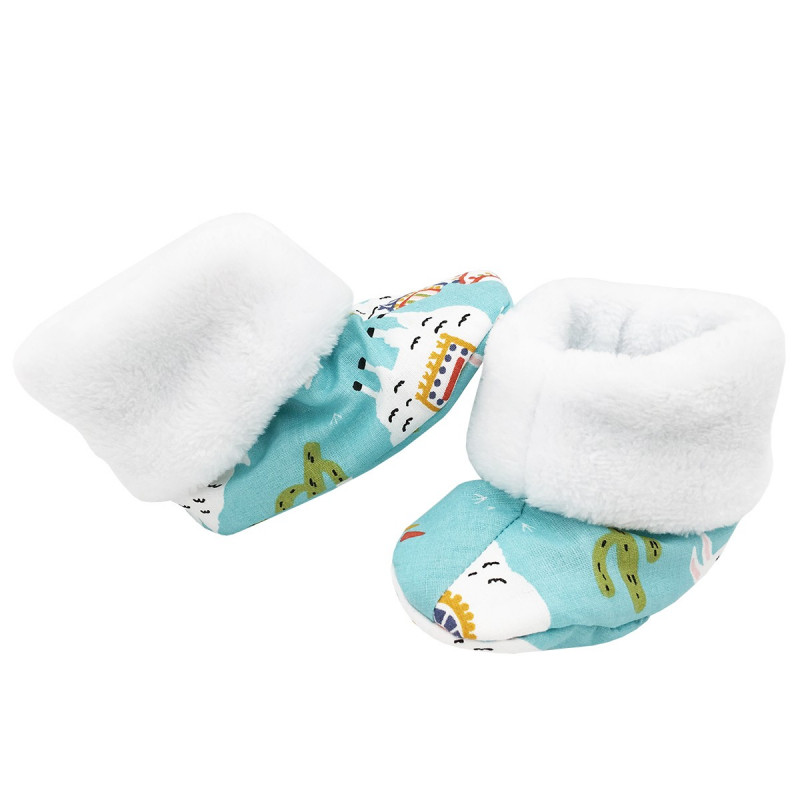 Chaussons hauts botton Lama pour bébé. Cadeau de Naissance Made in France Chaussons hauts botton Lama pour bébé. Cadeau de Naissance Made in France