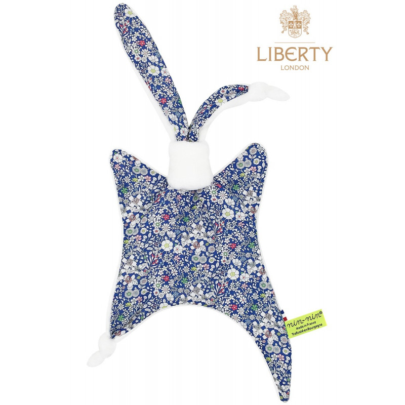 Personalised baby comforter Le Charlie Liberty of London. Original soft Toy made in France Personalised baby comforter Le Charlie Liberty of London. Original soft Toy made in France