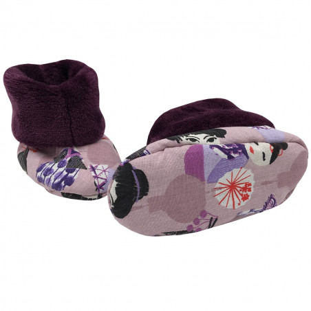 Bottons Minoshi Geishas pour bébé. Cadeau de Naissance Made in France. Nin-Nin