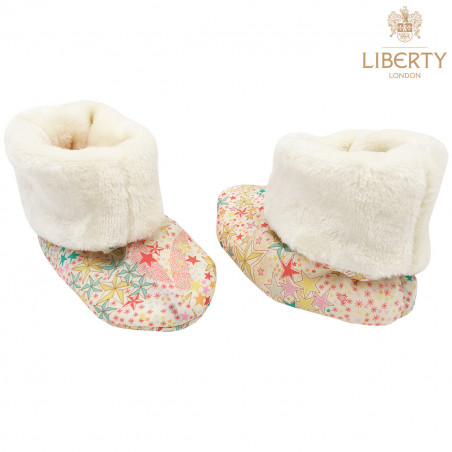 Bottons Poppy Liberty of London pour bébé. Cadeau de Naissance Made in France. Nin-Nin