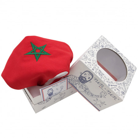 Peluche Le Marocain. Cadeau de naissance original personnalisable et made in France. Marque Nin-Nin