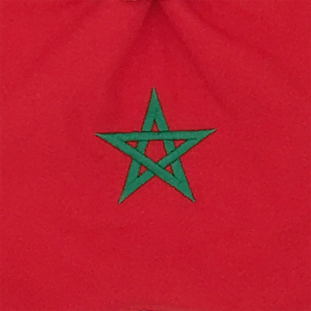 Tissu broderie doudou Le Marocain. Cadeau de naissance original personnalisable et made in France. Marque Nin-Nin