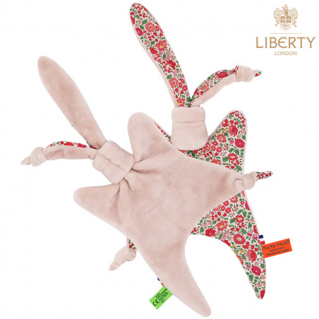 Côté peluche doudou plat Le Joy Liberty of London. Cadeau de naissance original personnalisable et made in France. Nin-Nin