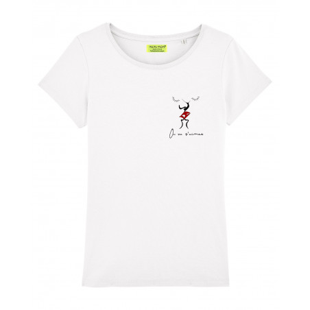T-shirt pour femme "On va s'aimer". Cadeau original pour la Saint-Valentin. Fabrication Française