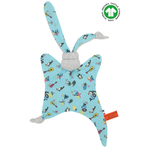 Doudou Bio Le Aloha. Cadeau de naissance GOTS, original et made in France. Nin-Nin