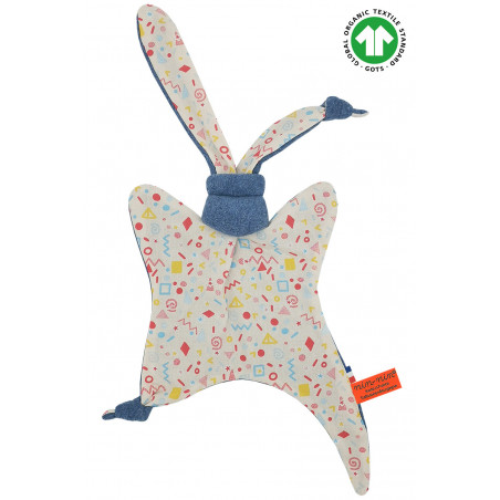 Doudou Bio Le POP. Cadeau de naissance GOTS, original et made in France. Nin-Nin