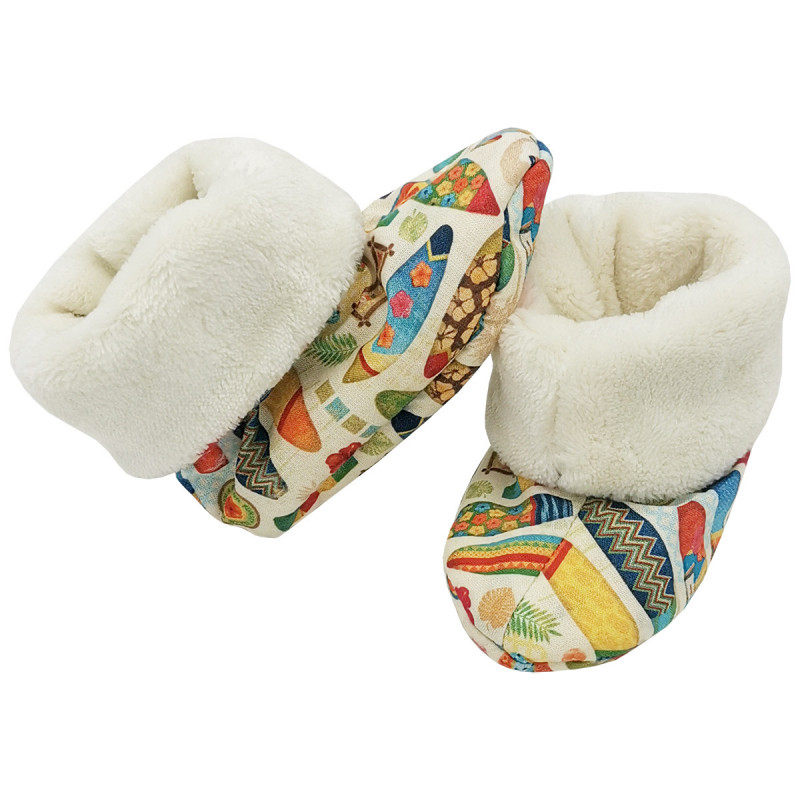 Chaussons hauts botton Hossegor surfeur pour bébé. Cadeau de Naissance Made in France. Nin-Nin Chaussons hauts botton Hossegor surfeur pour bébé. Cadeau de Naissance Made in France. Nin-Nin