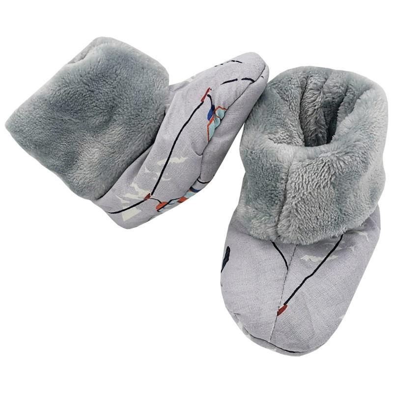 Chaussons hauts botton Chamonix pour bébé. Cadeau de Naissance Made in France. Nin-Nin Chaussons hauts botton Chamonix pour bébé. Cadeau de Naissance Made in France. Nin-Nin