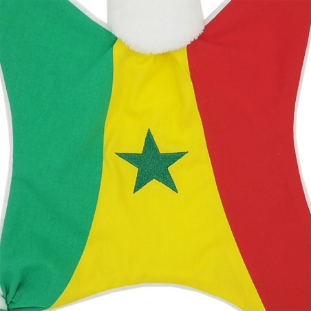 Broderie doudou personnalisé Le Sénégalais. Cadeau de naissance original personnalisable et made in France. Nin-Nin