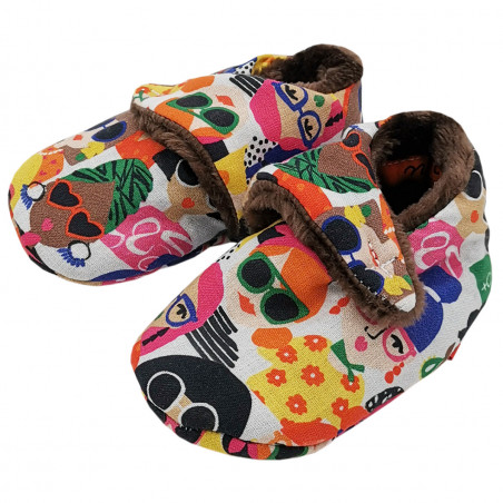 Chaussons bas Madame. Cadeau de Naissance Made in France nourrisson. Doudou Nin-Nin