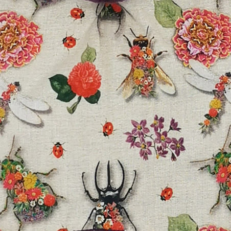 Tissu doudou L'Insetto. Cadeau de naissance personnalisé et made in France. Doudou Nin-Nin