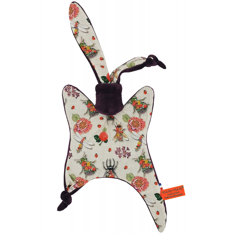 Doudou L'Insetto. Cadeau de naissance personnalisé et made in France. Doudou Nin-Nin Doudou L'Insetto. Cadeau de naissance personnalisé et made in France. Doudou Nin-Nin