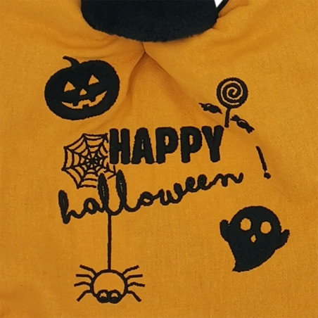 Broderie doudou personnalisé Halloween. Cadeau de naissance original et made in France. Doudou Nin-Nin